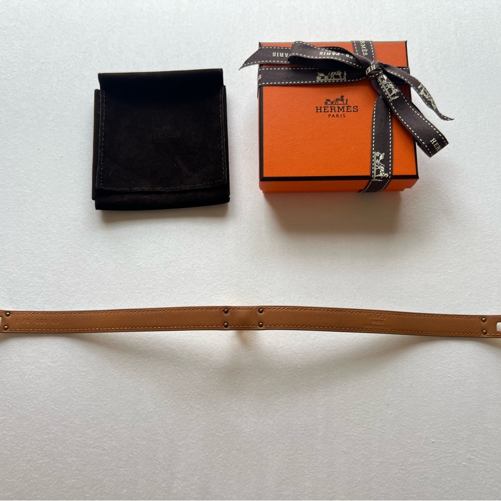 Hermes Kelly Double Tour Bracelet Craie Rose Gold Hardware T1 - Picture 4 of 8